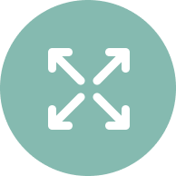 icon of four arrows pointing out from the center in different directions